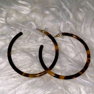J. Crew Tortoise Hoop Earrings